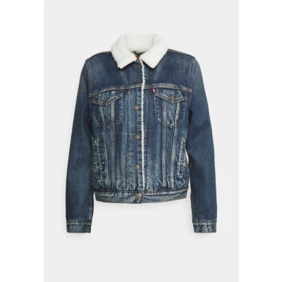 Abbildung von Levi&#039;s Original Trucker Übergangsjacke darkblue denim, Damen, Größe: XXS, Dark blue denim