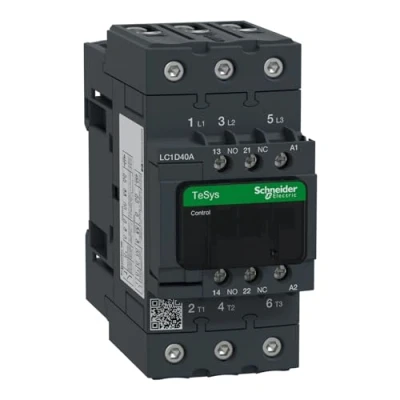 Abbildung von Schneider Electric, TeSys D Schütz LC1D40AP7 3P (3 NO) AC 3 440 V 40 A 230 50/60 Hz Spule