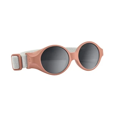 Abbildung von BÉABA, Sonnenbrille für Babys von 0 bis 9 Monaten, 100% UV Schutz KAT. 4, Seitenschutz, optimaler Komfort, verstellbares elastisches Kopfband, Terracotta