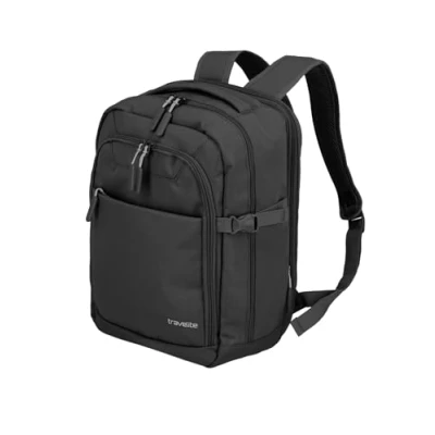 Abbildung von Travelite Handgepäck Rucksack, RyanAir Maße, KICK OFF, Laptop Rucksack 13 Zoll, Praktischer mit Dehnfalte + Aufsteckfunktion, 40 cm, 20 23 Liter