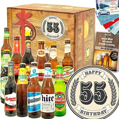 Abbildung von Geschenke zum 55. + Bier Geschenk Welt 55 Geburtstag papa