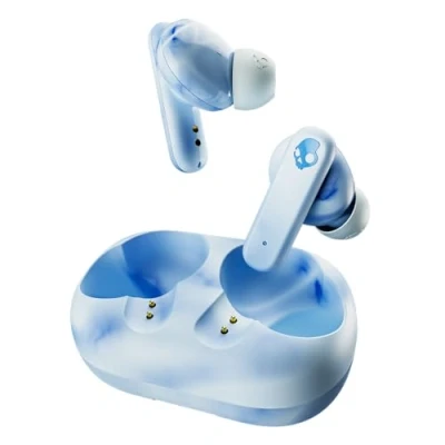 Abbildung von Skullcandy EcoBuds In Ear Wireless Kopfhörer, 8 Std. Akkulaufzeit, akkuloses Lade Case, Mikro, kompatibel mit iPhone, Android und Bluetooth Geräten Glacier