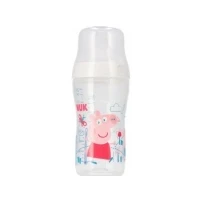 Abbildung von NUK Perfect Match Babyflasche, mit weichem Silikon Trinksauger, 260 ml, ab 3 Monate BPA frei, Anti Colic, Temperature Control, weiß