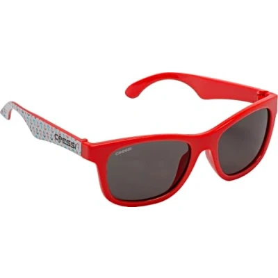 Abbildung von Cressi Unisex Babys Kiddo Sunglasses Polarisiert Kinder Sonnenbrille, Rot/Weiß/Anker/Geräucherte Linse, 6 + Jahre