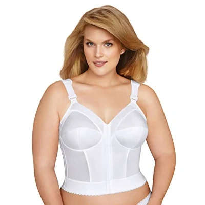 Abbildung von EXQUISITE FORM Damen Fully Front Close Longline Posture 5107530 BH, Weiss/opulenter Garten, 90B