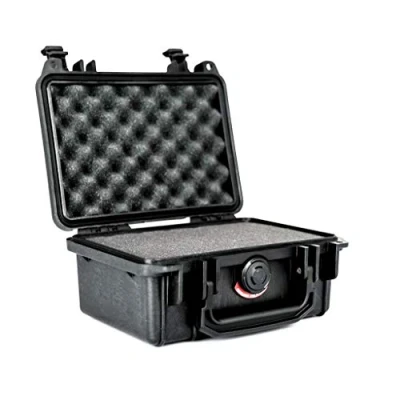 Abbildung von PELI 1120 Wasserdichtes Case für Optische und Elektronische Instrumente , IP67 Wasser Staubdicht, 2L Volumen, mit Schaumstoffeinlage (Anpassbar), Schwarz