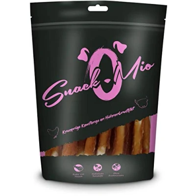 Abbildung von SnackOMio Premium Hundesnack Knusprige Kaustange an Hühnerbrustfilet, getreidefrei, 1er Pack (1 x 200g)