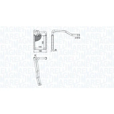 Abbildung von MAGNETI MARELLI 350218508000 Wärmetauscher