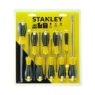 Abbildung von STANLEY STHT0 60211 Essential Schraubendreher Set Gelb (10 teilig)