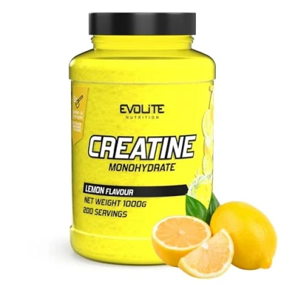 Abbildung von Creatin Monohydrat 1kg Taurin Kreatin Pulver, Pre Workout 200 Portionen Perfekt Löslich, Vegan, 6 Monate Vorrat Evolite Nutrition