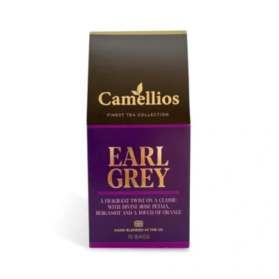 Abbildung von Earl Grey Tea, 15 Pyramiden Teebeutel, Kamelien