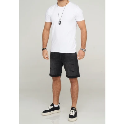 Abbildung von Jack &amp; Jones Loose FIT Jeans Shorts, Herren, Größe: Medium, Black