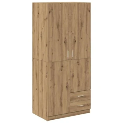 Abbildung von vidaXL Kleiderschrank Artisan Eiche 80x52x180 cm Holzwerkstoff