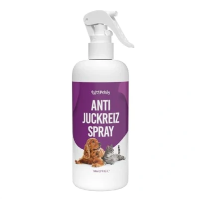 Abbildung von Petsly Mittel gegen Juckreiz für Hunde &amp; Katzen 500 ml Anti Hund unterstützt den Regenerationsprozess bei Grasmilben, Spray Hunde, Milben Hunden