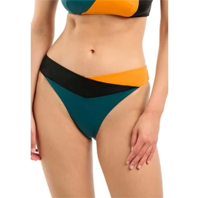 Abbildung von Sans Complexe Damen Beyond The Beach, tiefer sitzender Badeanzug, Black Green Yellow, 44/46