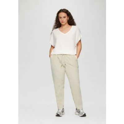 Abbildung von QS Jogginghose, Damen, Größe: 50, Helles beige
