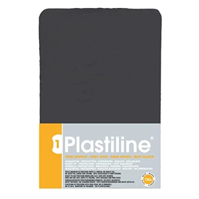 Abbildung von J. Herbin 7940T Plastiline, 750g, Härte sehr weich, ideal zum Modellieren, 100% wiederverwendbar, Schwarz