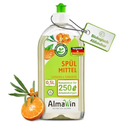 Abbildung von Almawin Spülmittel Sanddorn Mandarine 500ml Geschirrspülmittel
