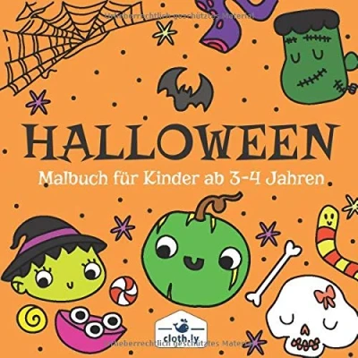 Abbildung von Halloween Malbuch Kinder ab 3 4 Jahren: für Jahren mit 30 Malvorlagen, Ausmalbildern von Geist, Hexe, Vampir, Kürbis &amp; mehr Malheft