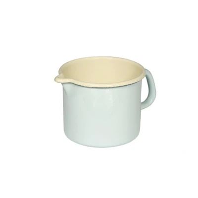 Abbildung von Riess Milchtopf Classic Pastell, Schnabeltopf 14 cm / 1,7 L türkis Emaille
