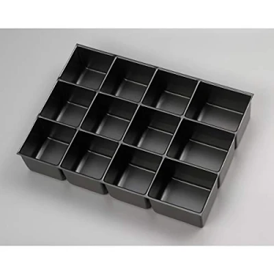 Abbildung von BISLEY MultiDrawer Schubladeneinsatz A3 12 Fächer für Schubladen H 87 mm, Metall, 800 Kunststoff, 42.5 x 31 8.3 cm