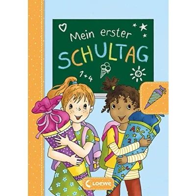 Abbildung von Mein erster Schultag Mädchen (Hellblau): Eintragbuch zur Einschulung für Erinnerungsbuch zum Schulstart Geschenke die Schultüte (Eintragbücher)