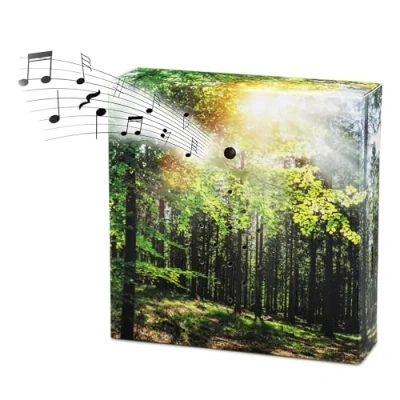 Abbildung von Spetebo Dekoobjekt Vogelgezwitscher Soundbox mit Waldgeräuschen 12 cm (Anzahl, 1 St., Stück), stufenlos regulierbare Lautstärke