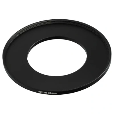 Abbildung von vhbw Step Up Ring Adapter von 49 mm auf 82 für Kamera Objektiv Filteradapter, Metall, Schwarz