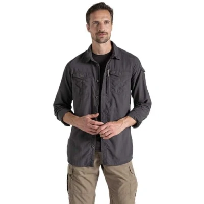 Abbildung von Craghoppers NosiLife Adventure Langarm Hemd III Herren (Grau S ) Hemden