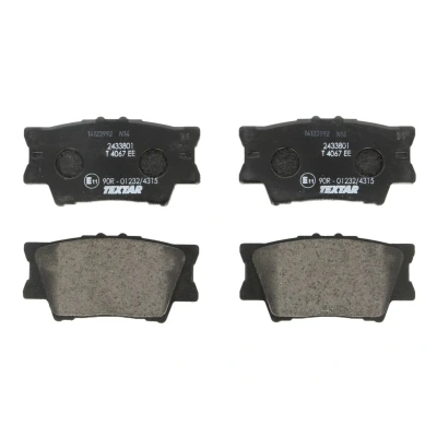 Abbildung von TEXTAR 2433801 Bremsbelagsatz nicht für Verschleißwarnanzeiger vorbereitet TOYOTA: RAV4 IV SUV, III Camry VI Limousine, LEXUS: ES VI, VII