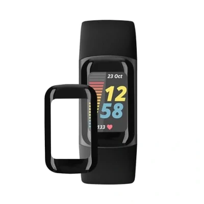 Abbildung von kwmobile 2X Transparente Displayschutzfolie kompatibel mit Fitbit Charge 5 Folie Schutzfolie für Fitness Tracker robuster Displayschutz