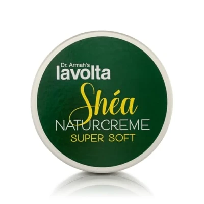 Abbildung von Dr. Armah Lavolta Shéa Naturcreme Super Soft Hautcreme aus 100% Sheabutter mit Vitamin E für intensive Feuchtigkeit Creme trockene &amp; sensible Haut Ideal Gesicht Körper 150 ml