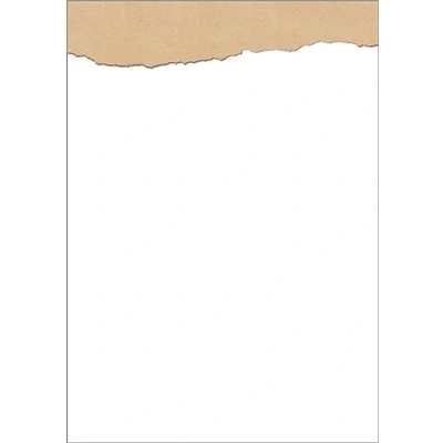 Abbildung von SIGEL DP624 Hochwertiges Motivpapier, Druckerpapier &quot;Torn kraft paper&quot;, A4, 100 Blatt, Motiv beidseitig, 90 g/m², weiß/beige, aus nachhaltigem Papier