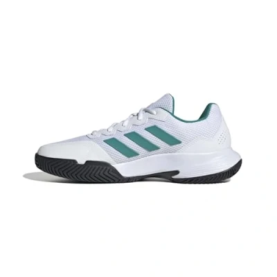 Abbildung von adidas Performance Gamecourt 2 Tennisschuh für Sandplätze, Herren, Größe: 46 2/3, White/pure teal/core black Textil/synthetik