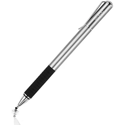 Abbildung von Mixoo Stift Präzision Disc Eingabestift Touchstift Stylus 2 in 1 Kapazitive Touchscreen Stift, kompatibel für Smartphones &amp;Tablets (Grau)