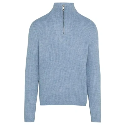 Abbildung von QS Troyer MIT Struktur Strickpullover, Herren, Größe: Medium, Blassblau