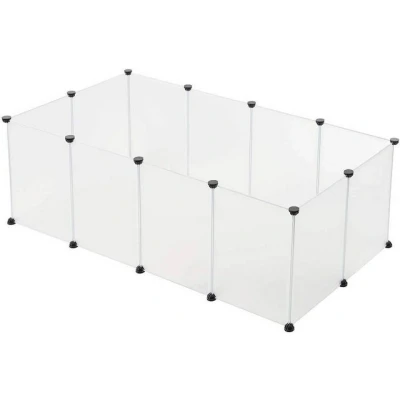 Abbildung von EUGAD Freigehege, für Kaninchen Hasen DIY 12 Platten 145x75x46 cm