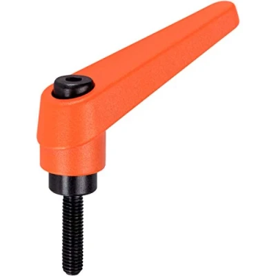 Abbildung von HALDER 24400.0451 Verstellbare Klemmhebel, Orange, d1=22 mm / d2=M10 l1=25