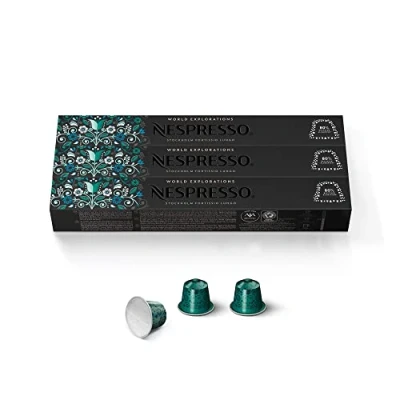 Abbildung von NESPRESSO ORIGINAL Stockholm Lungo, Dunkle Röstung, Kompatibel mit Kaffeemaschinen, Kapsel Set aus 30 Kaffeekapseln