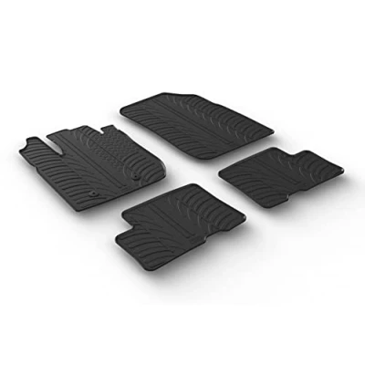 Abbildung von Gledring 0179 Fußmattensatz Gummi vorne und hinten 4 schwarz 750mm 550mm DACIA: Duster II