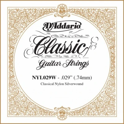 Abbildung von D&#039;Addario .029 Gitarrensaite, versilbert