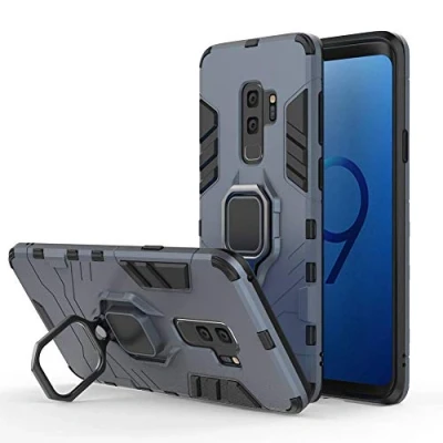 Abbildung von Kompatibel mit Galaxy S9+ Hülle, Ring Ständer Magnetischer Handyhalter Auto Caseme Schutzhülle Case für Samsung S9 Plus (Navy Blau)