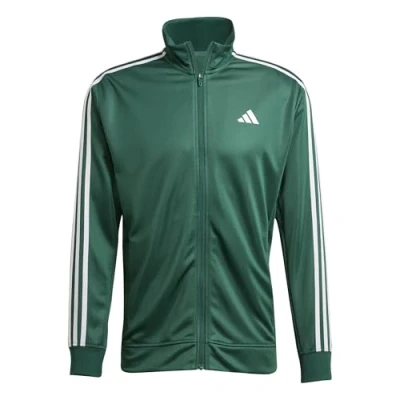 Abbildung von adidas Herren Train Essentials 3 Stripes Training Hooded Track Top, Collegiate Green, XL