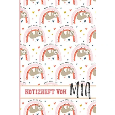 Abbildung von Mia Name Personalisiertes Geschenk Notizbuch: Individuelles Tagebuch mit Mias Vorname Schönes Geburtstagsgeschenk für