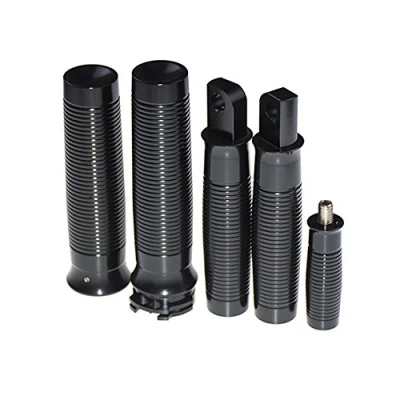 Abbildung von HDBUBALUS Motorrad Lenkergriffe, Fußrasten, Schalthebel für Harley Sportster XL1200 883 48 Softail Dyna Touring, schwarz