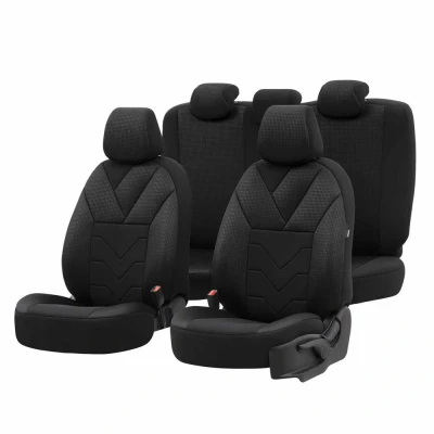 Abbildung von Otom TEMPO 1501 OT77345 Sitzschonbezug schwarz Textil vorne, hinten