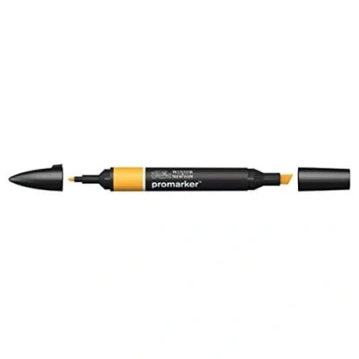 Abbildung von Winsor &amp; Newton &quot; ProMarker 0203283 Professioneller Layoutmarker 2 Spitzen, fein breit für Zeichnungen, Design Layouts Gold