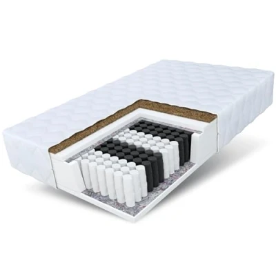 Abbildung von FDM Home MAX Matratze 180x200 cm Taschenfederkern Höhe 24 Härtegrad H3 H4 7 Liegezonen Öko Tex Allergikergeeignet Bezug Waschbar Kokosfaser Einlage
