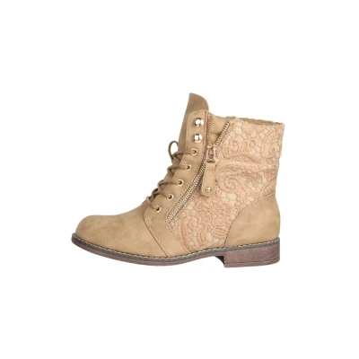 Abbildung von Elara Herbst Schnürstiefelette, Damen, Größe: 41, Khaki Schuhe