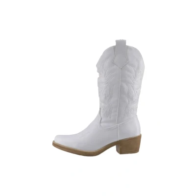 Abbildung von Elara Damen Stiefel Kunstleder DES957 1 White PU 40